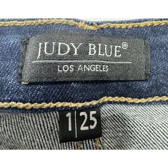 Judy Blue Women's Blue Skinny Fit Ripped Distressed Stretch Denim - Size 1/25 - Picture 5 of 6